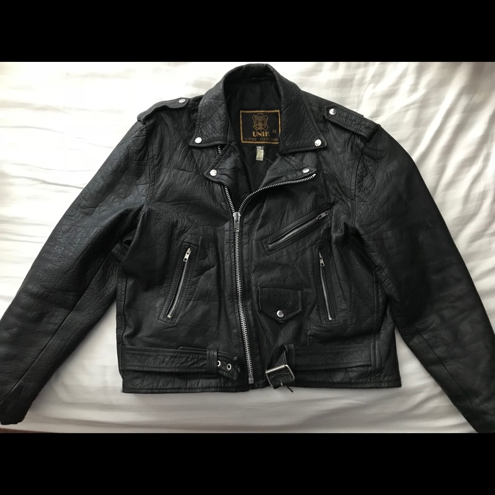 Black UNIK Leather Jacket - Size L